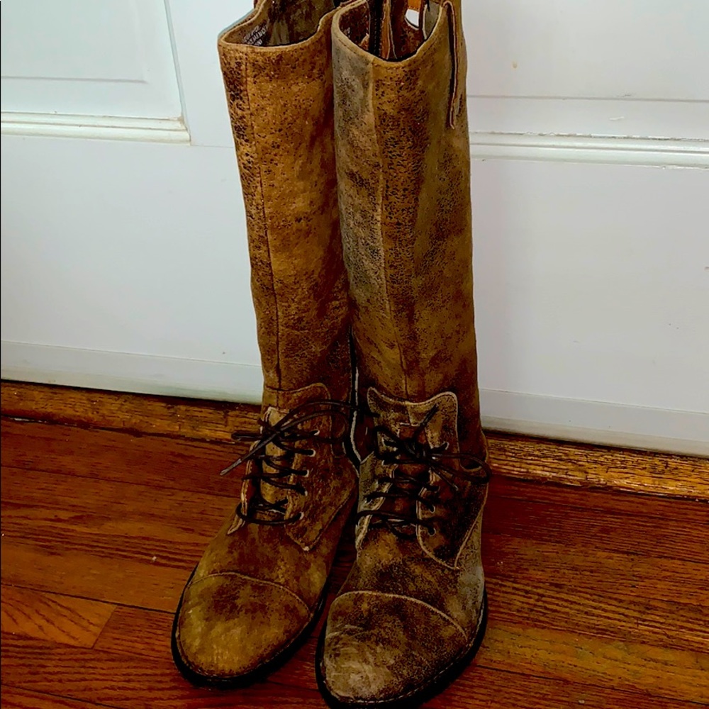 Born Tall Riding boots textured detailed leather👢